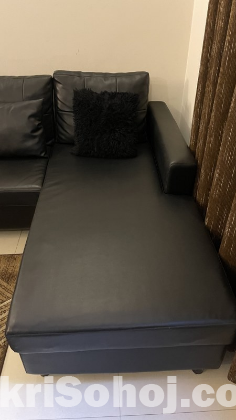 Leather Sofa Set with Divan